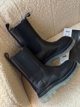 Черевики bottega чорний високий прозорого / під new2020 - image 3 - Photo 3